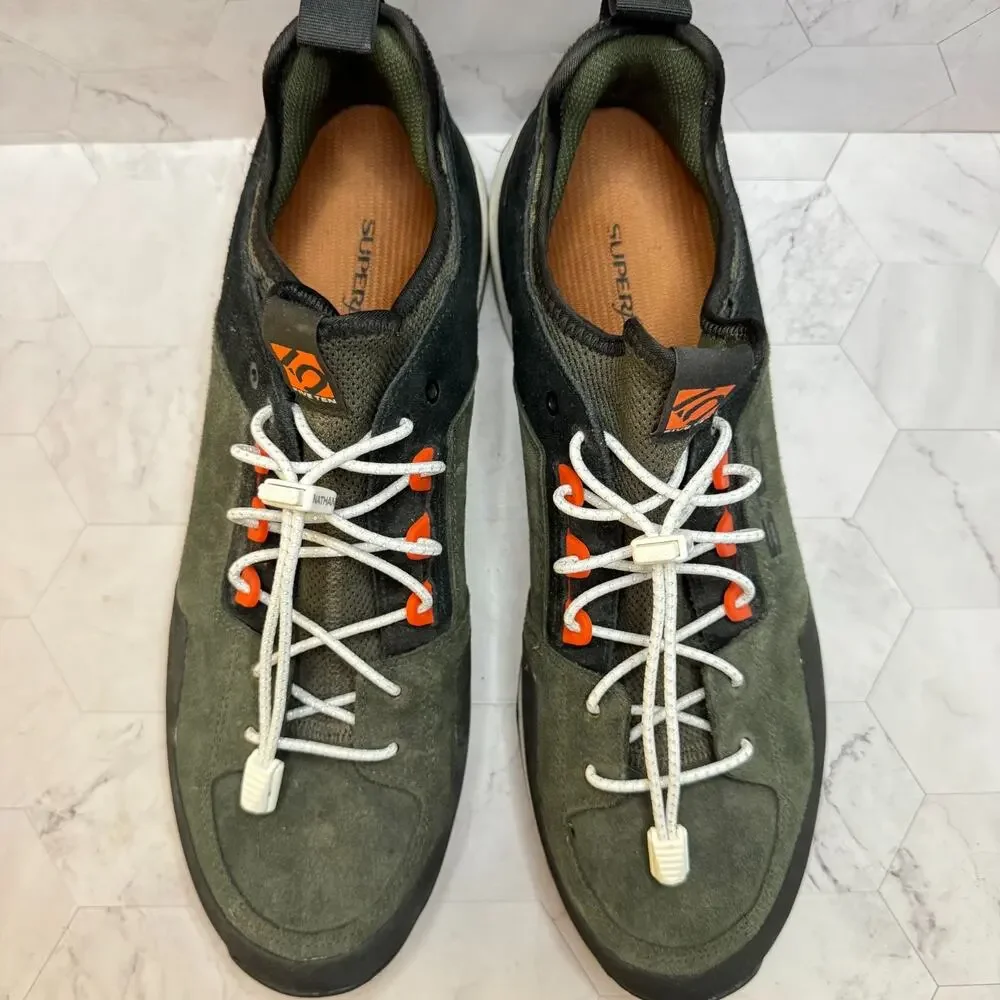 Adidas Five Tennie Athletic Sneakers Mens Sz 12 Leather Green Black Shoes in EUC